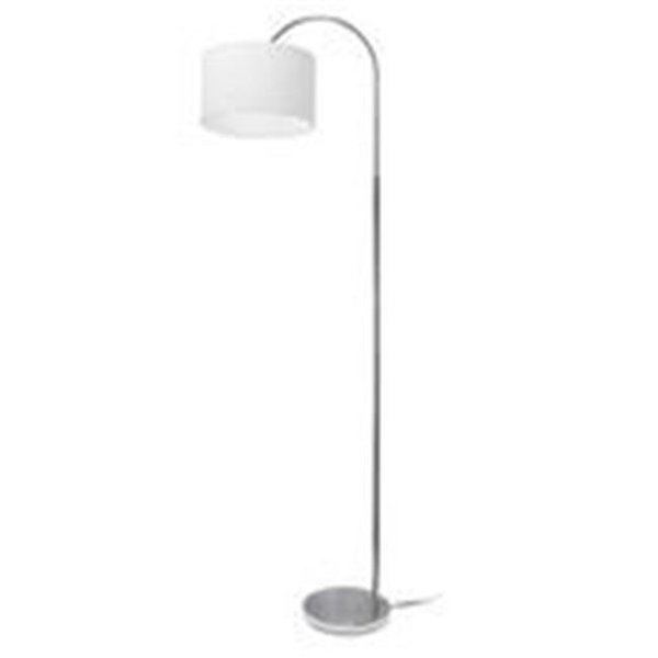 Star Brite Arched Floor Lamp Brushed Nickel Base & Pole with TC White shade ST1514725